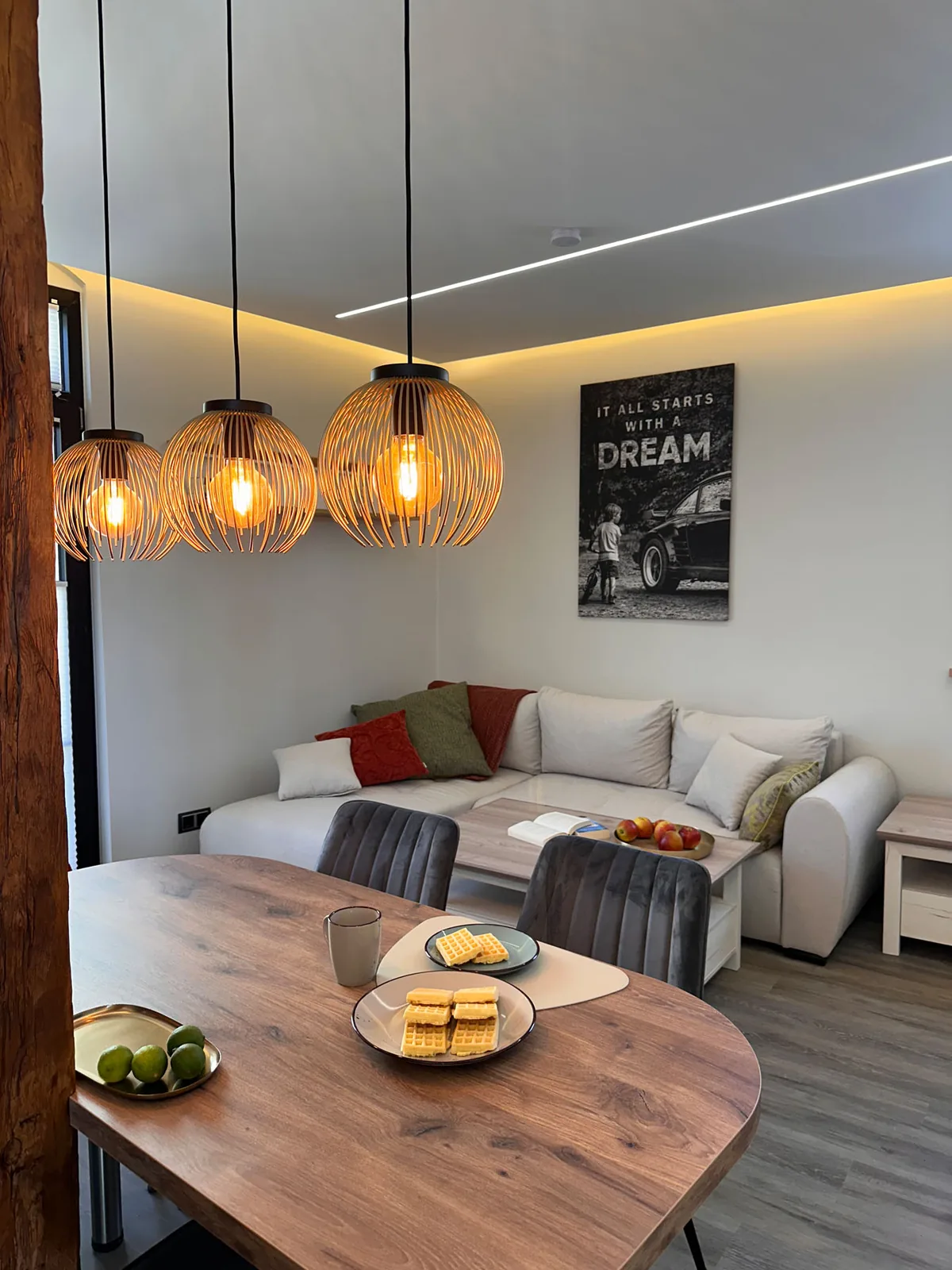 Wohnzimmer der Ferienwohnung Schlossblick in Torgau